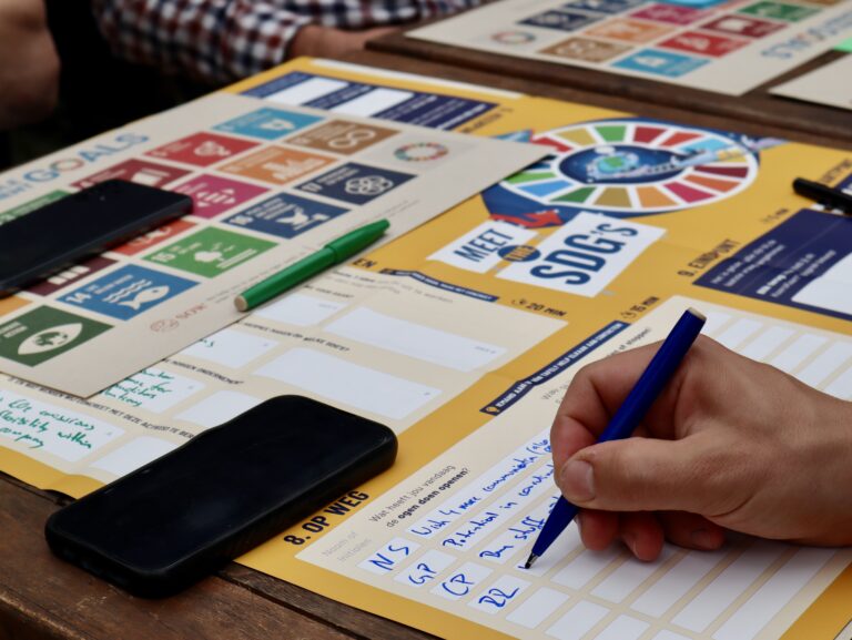 Team speelt Workshop Duurzame Doelen voor teambuilding